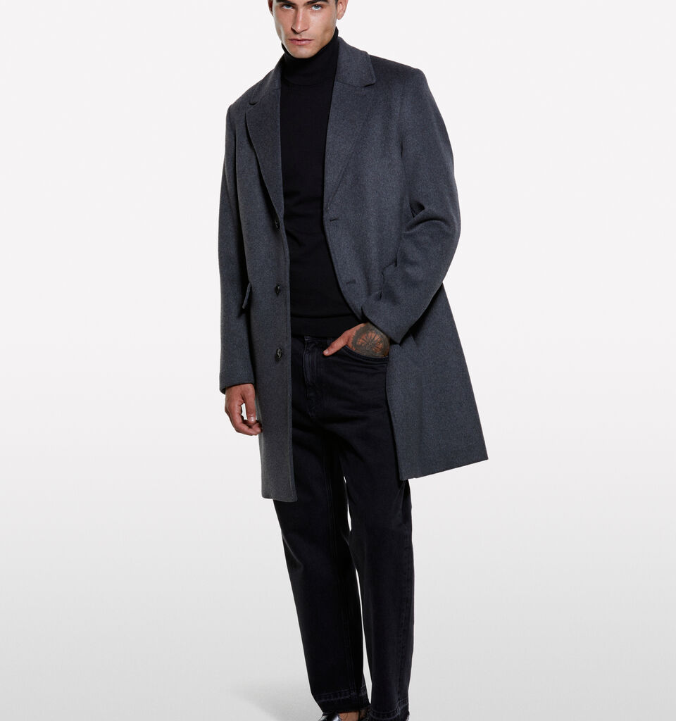 Pull noir à col montant - pulls col montant pour homme - Noir | Sisley image number 1